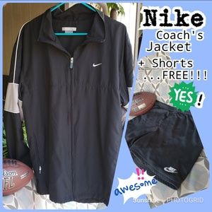 NIKE Coach's Jacket + Free Shorts! EUC!